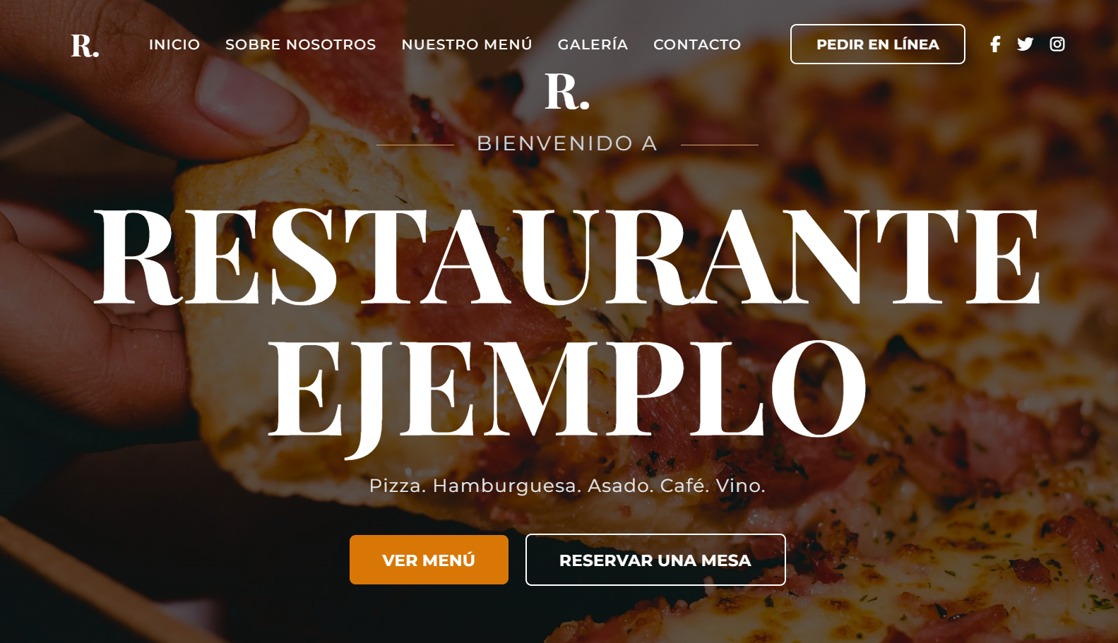 Sitio Web Pizzeria